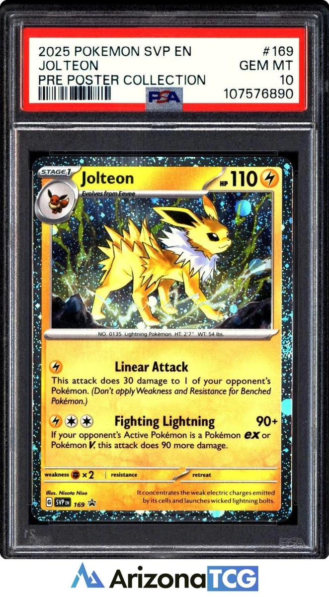 Jolteon Pokémon TCG Professional Sports Authenticator (PSA) Grade