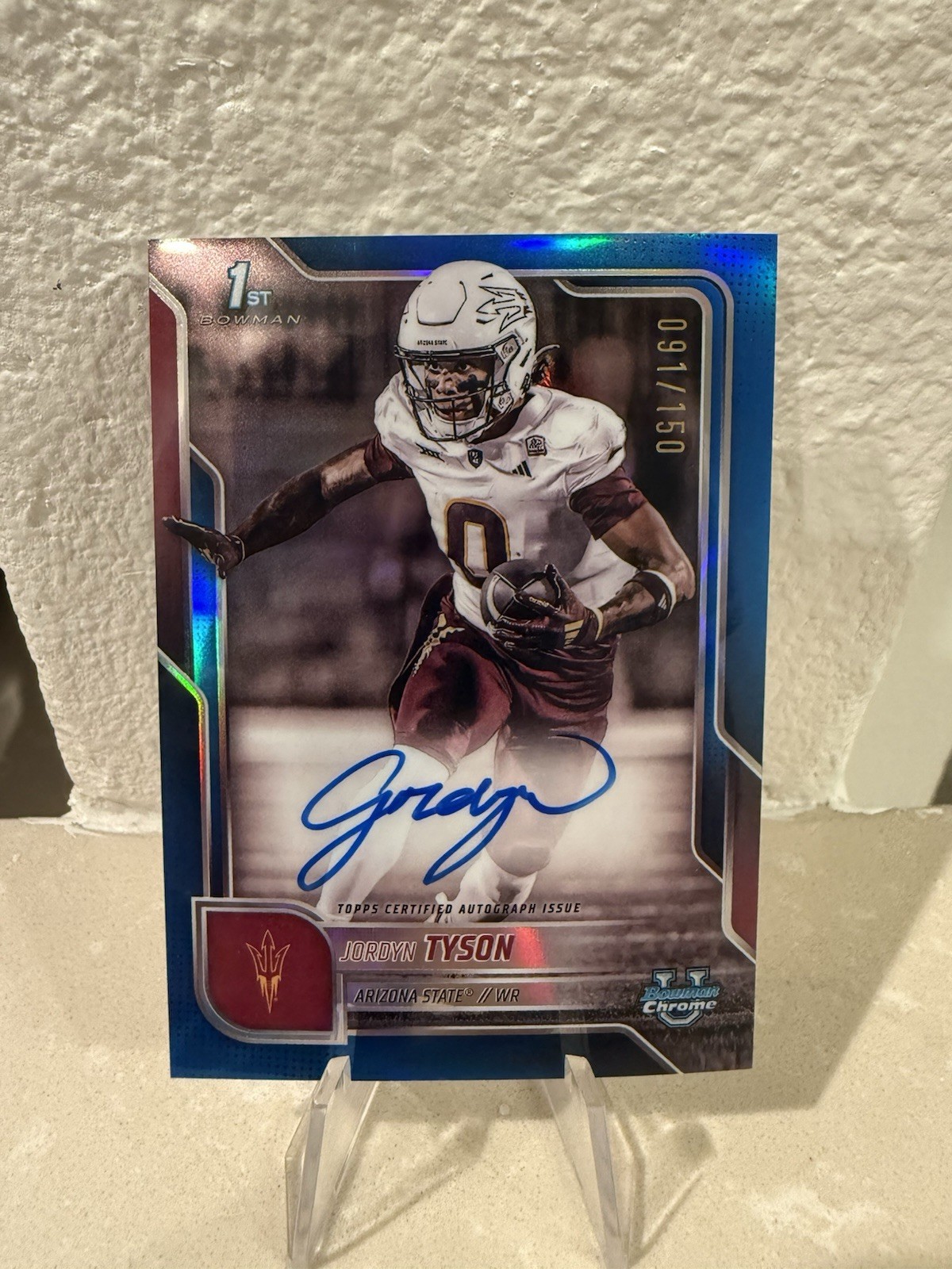 🔥2025 Bowman Chrome U JORDYN TYSON 1st Bowman Blue On-Card Auto #d #d /150 SP