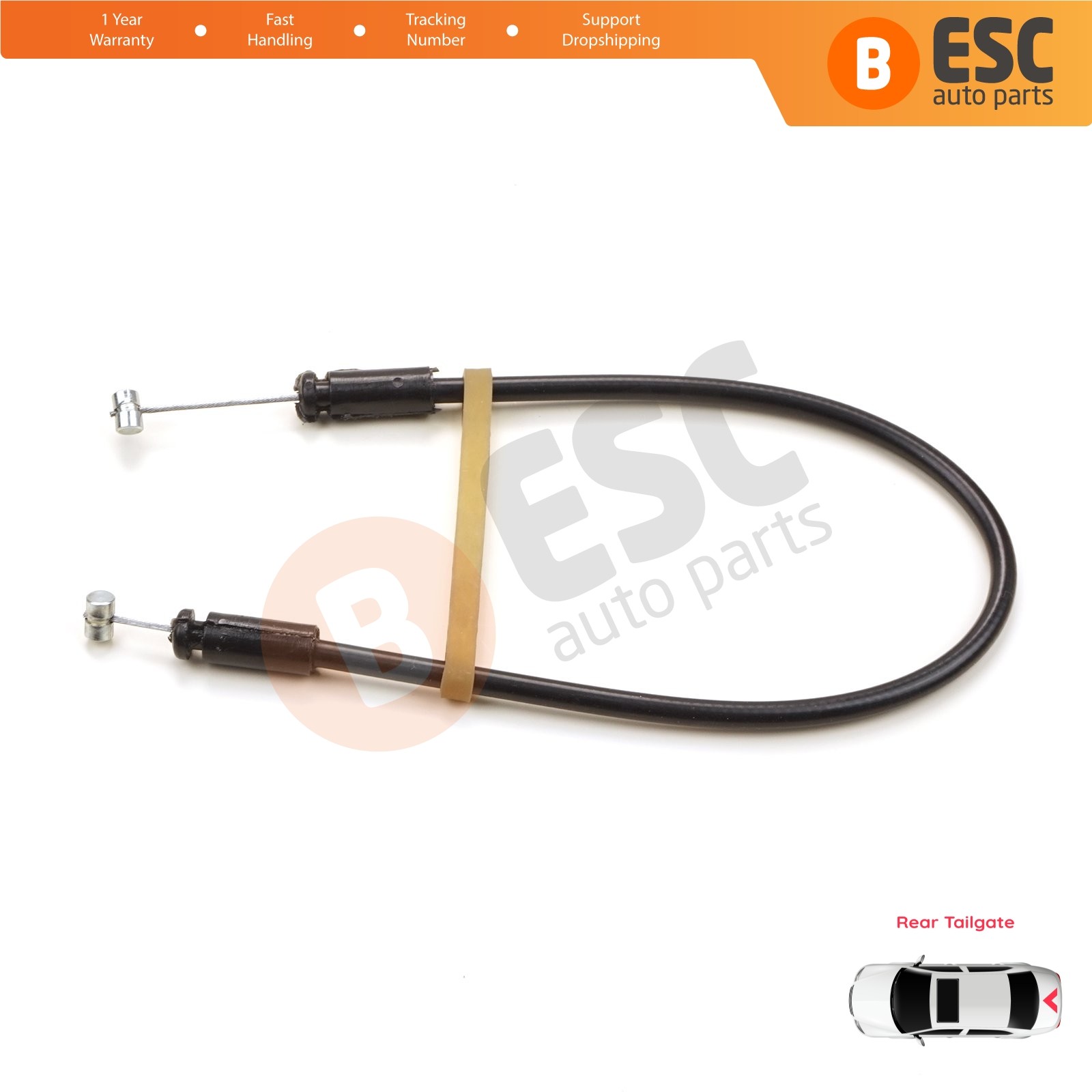 Tailgate Door Lock Handle Latch Short Cable for Renault Kangoo MK1 Kubistar X76