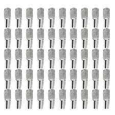 50 Piece 5mm Shelf Pins Spoon Shape, Nickel Plated Cabinet Furniture Support