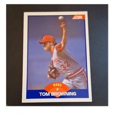 SCORE 1989 Score Baseball - Tom Browning #554 Cincinnati Reds Base Set