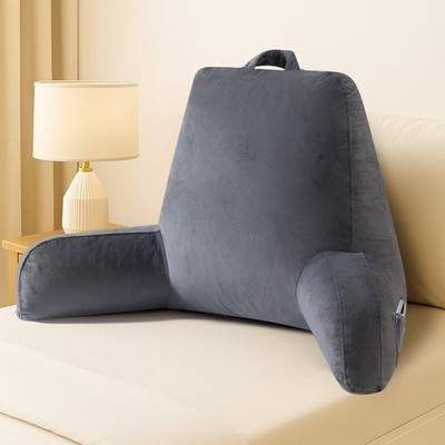 Reading Pillow for Sitting in Bed Memory Foam Backrest with Arms