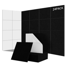 Acoustic Panels Self-adhesive Studio Noise Soundproofing Wall Tiles 24pcs