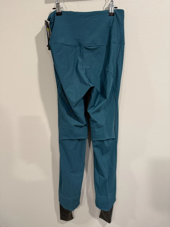 Женские плавательные леггинсы Nike Victory Luxe S темно-бирюзовые эластичные с логотипом Swoosh UPF 40+ - Изображение 2 из 4