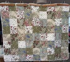 Greenland Home Blooming Prairie Quilted Patchwork Throw Cotton Blanket