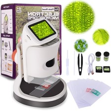 Microscope for Kids,1000x Handheld Microscope,2" HD Screen, Portable Educatio...