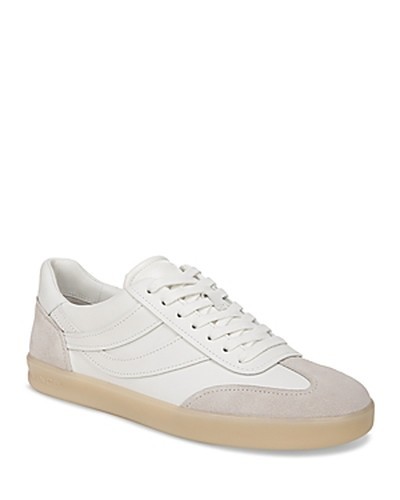 Vince Oasis Leather Lace Up Front Sneakers Mens Chalk White Round Toe 26090₽