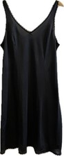 Warner's Vintage Black Lingerie Slip Dress Lace Trim Nylon Size 38