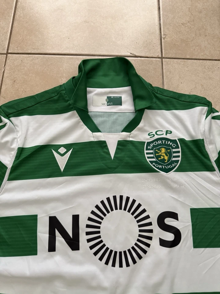 Camiseta deportiva de fútbol usada en partido Sporting Lisboa Portugal Cr7 Foto 3 de 4