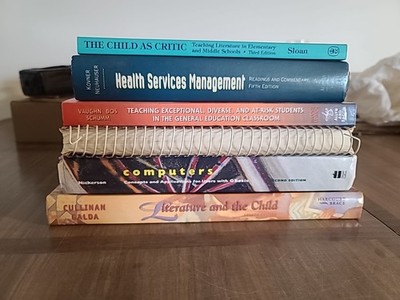 Lot Of 6 College Textbooks Health Management, Teaching, And Computer Concepts 