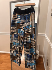 Pantalones de pierna ancha azul brillante palaplooza talla grande