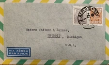 A) 1946, BRAZIL, FROM RIO DE JANEIRO TO DETROIT, MICHIGAN – UNITED STATES, AERIA