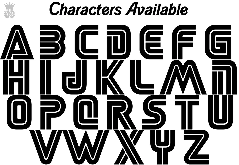 Personalised Name Sticker for Apple iPad Mini Retro Font Tablet Vinyl Decal - Image 2 of 3