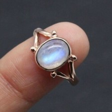 Moonstone 925 Sterling Silver Band Statement Ring Handmade Ring All size