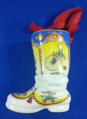 Hutschenreuther Weihnachtsstiefel 2000 Stiefel Zirkus  Boot circus  