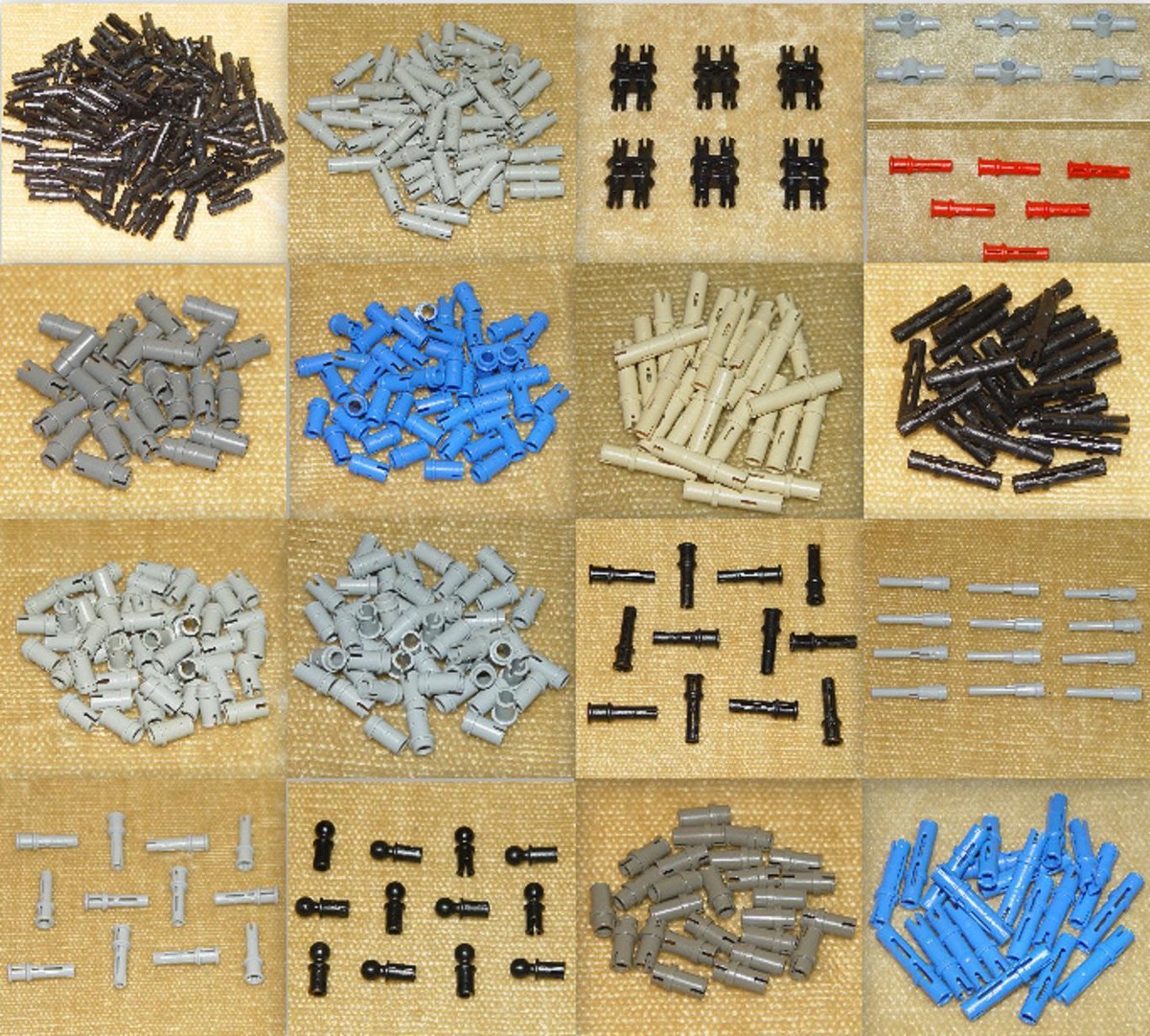 LEGO Parts: Technic, Pin: 4274, 61184, 6558, 32138, 87082 1/2 3/4