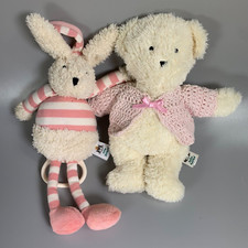 Jellycat Jacket Bear Pink & Bredita Musical Pram Pull Chime Baby Toy Jellykitten