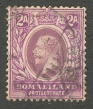 AOP Somaliland Protectorate KGV 1912-19 2a dull/bright purple used SG 62 £16