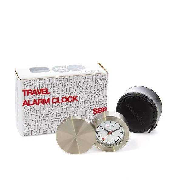 Mondaine MSM.64410 Official Swiss Railways Travel Alarm Clock, 50Mm, Table Clock - Image 2 of 2