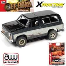 NEW Auto World X-Traction 1977 Chevrolet Blazer Black / White HO Scale Slot Car