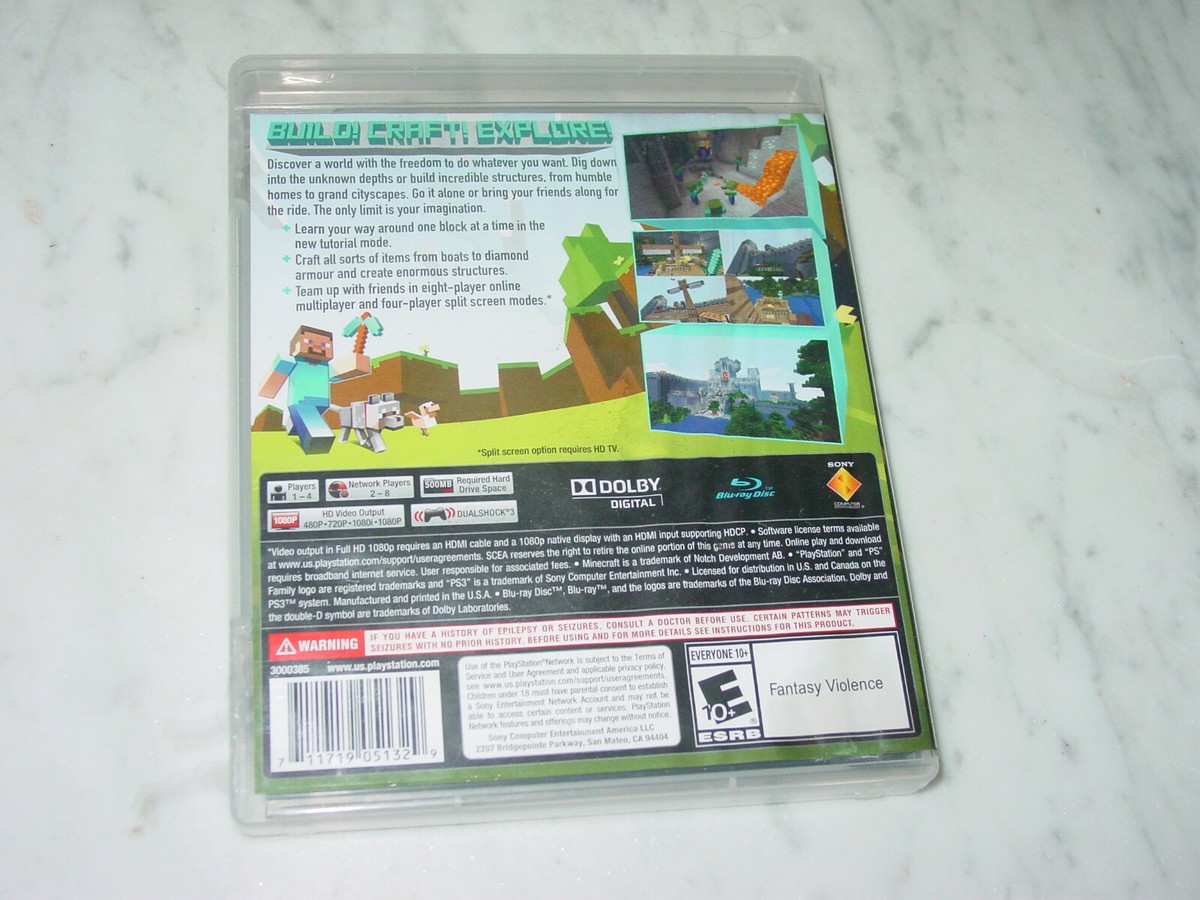 Minecraft PS3 PlayStation 3 Edition 711719051329| eBay
