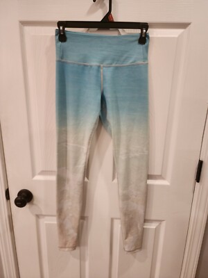 Flexi Lexi gradiant ombre blue yellow green leggings super stretchy S