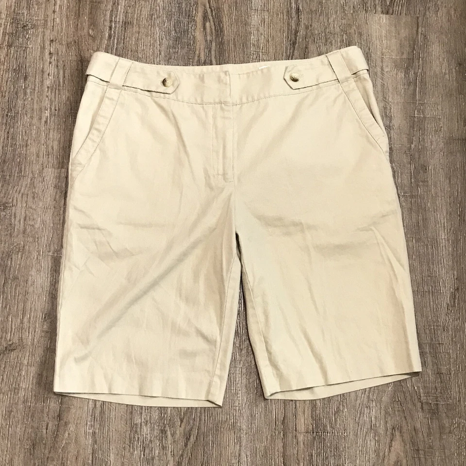 Bermudas GN Greg Norman ~ Talla 10 ~ Marrón Claro ~ tiro medio ~ entrepierna de 9,5" Foto 2 de 4