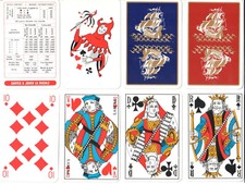 Jeu de bridge La Ducale 2 x 54 cartes années 70