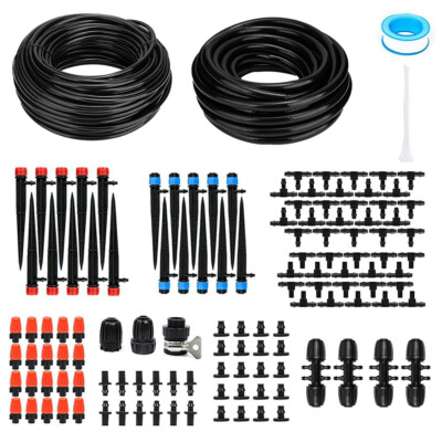 226FT Automatic Watering System Drip Irrigation Hose Plant Garden Sprinkler Kit