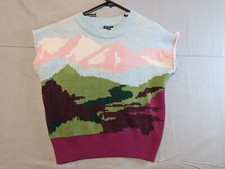 Wild Fable Women Pullover size L Crew Neck Multi Color Casual Vest Read Desc 