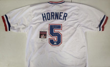 BOB HORNER #5 ATLANTA BRAVES 78 NL ROY AUTO SIGNED WHITE CUSTOM JERSEY XL JSA *