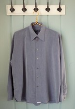 Ted Baker London 3 Mens Medium Navy Blue Career Dress Button Front Shirt Work