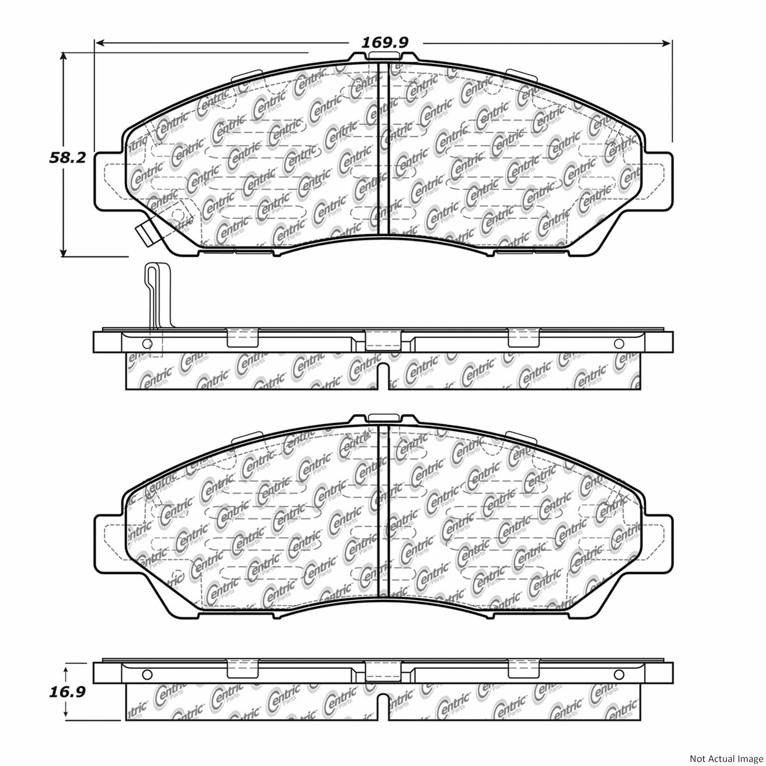 For 20072020 Acura MDX SemiMetallic Disc Brake Pad Set Front Centric 2008 2009 eBay
