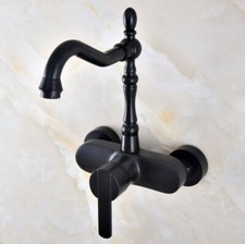 Wall Mount Bathroom Sink Faucet Basin Mixer Tap Single Handle Oil Rubbed Bronze