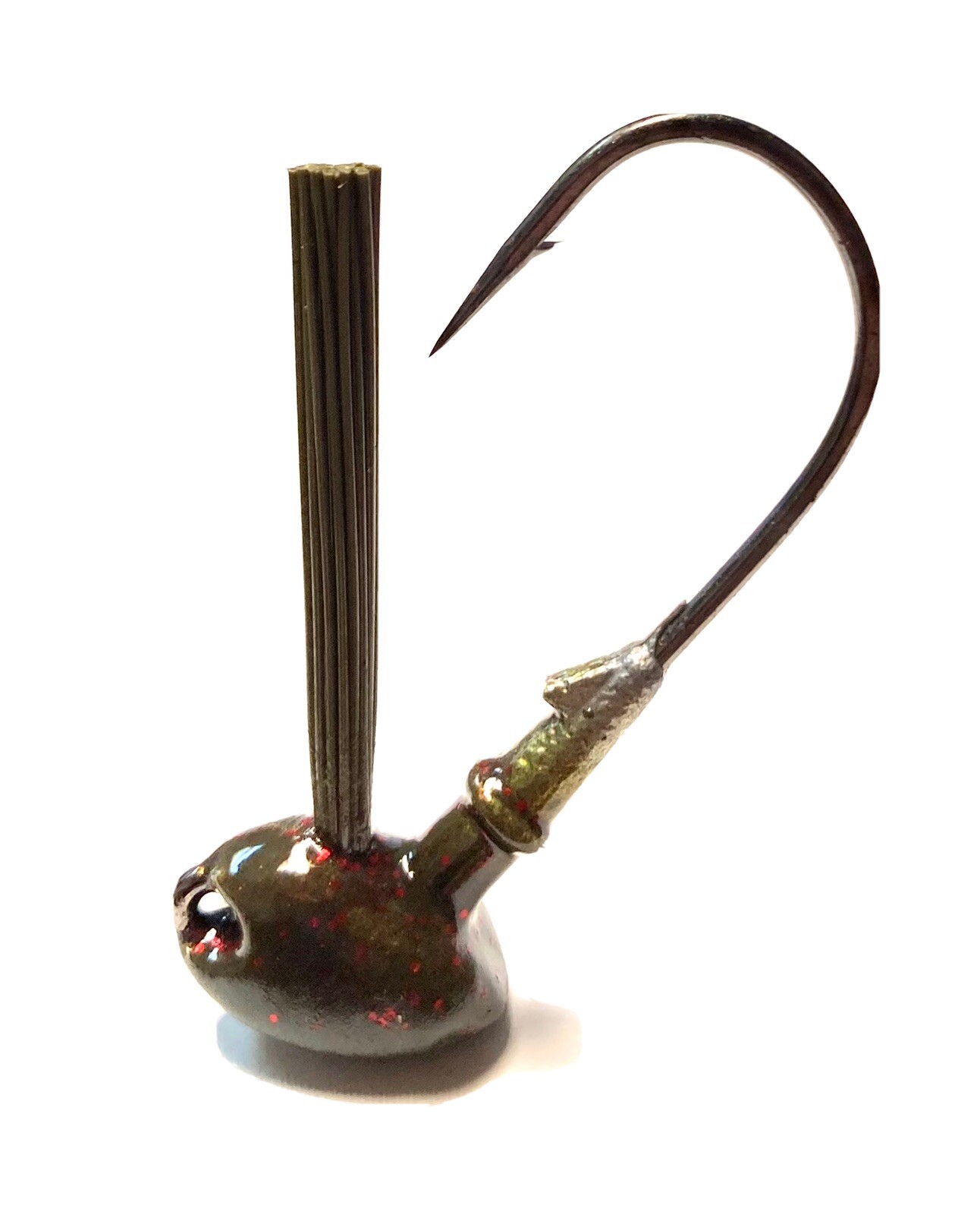 Lot Of 5 3/8 Oz Brush Jig Heads *Gamakatsu* Hooks Watermelon Red