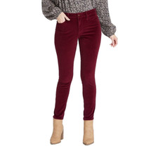 Women's High-Rise Corduroy Skinny Jeans Universal Thread Burgundy Size 0
