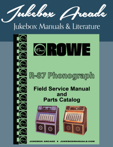 NEW! ROWE R-87 Service Manual Parts Catalog & Troubleshooting Guide in COLOR! NEW! ROWE R-87 Service Manual Parts Catalog & Troubleshooting Guide in COLOR!