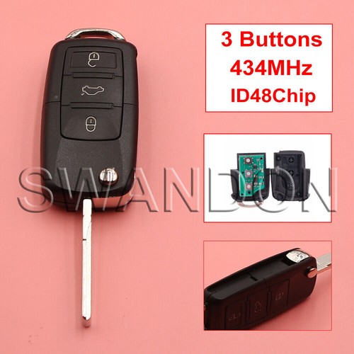 Telecomando Chiave Per VW Seat Skoda 1J0959753DA 434Mhz ID48 - Foto 5
