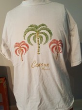 VTG T-Shirt Advertising CANCUN MEXICO 42/XL WATEX 100 Pre-Shrunk Cotton