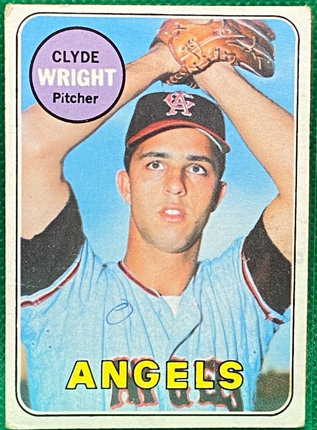 1969 Topps 583 Clyde Wright California Angels 