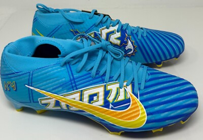 SIZE 10.5 NIKE ZOOM VAPOR 15 ACADEMY FG/MG BALTIC BLUE SOCCER DV0707-400 NOLID