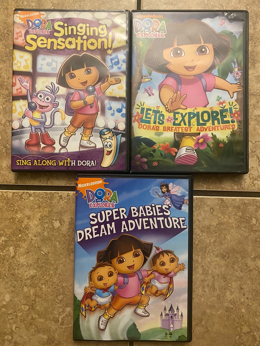 Dora The Explorer 3 DVD Lot, Nick Jr., Kids Cartoons, Educational