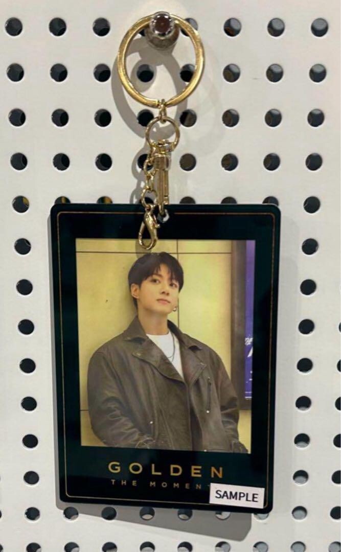 BTS JUNGKOOK Exhibition Photo Holder Keyring GOLDEN The Moments