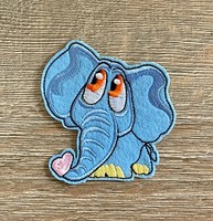 Elefant AufnäHer Patch BüGelbild Applikation Tier Afrika Comic