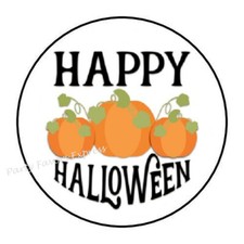 30 HAPPY HALLOWEEN ENVELOPE SEALS LABELS STICKERS PARTY FAVORS 1.5" ROUND
