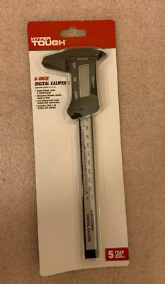 Hyper Tough 6'' DIGITAL CALIPER LCD Display MEASURES OUTSIDE INSIDE DEPTH STEP