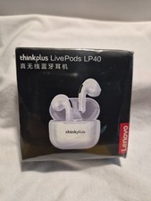 Lenovo thinkplus LP40 LivePods Wireless Ear Pods White New in Box TWS Pairing