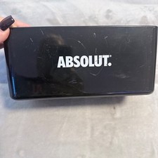 Absolut Vodka Black Plastic Bar Caddy Organizer Napkin Straw Holder Display