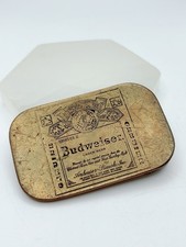 Vintage Budweiser Beer Can Label Solid Brass Belt Buckle