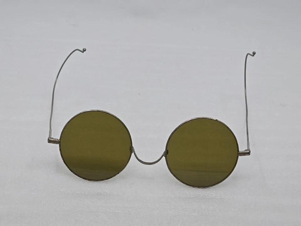 Óculos de sol Willson redondo verde lentes óculos vintage década de 1930 - Imagem 4 de 4